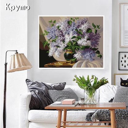 Living room background bedroom study universal simple decorative painted digital oil painting without frame 40 50 customizable