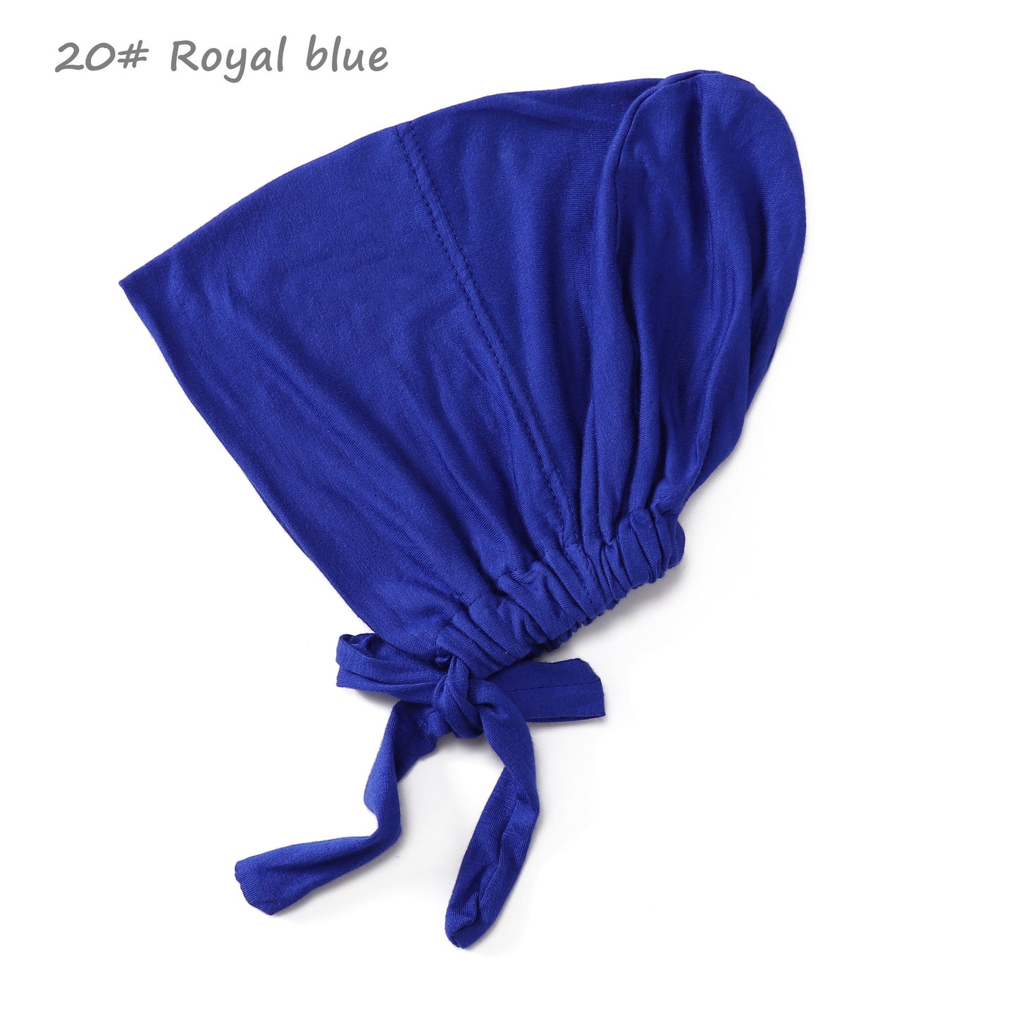 The new modal elastic elastic lace base hat tie rope solid color scarf can be adjusted for a generation