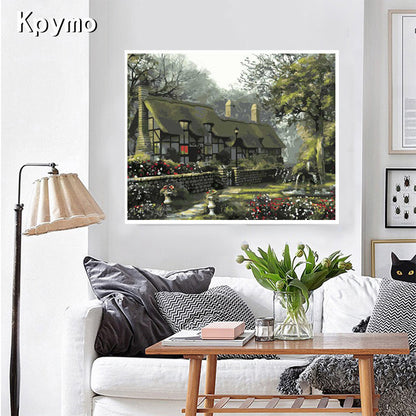 Cross-border hot animal landscape oil painting modern minimalist living room book decorative painting DIY digital oil drawing custom