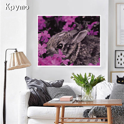 Cross-border hot animal landscape oil painting modern minimalist living room book decorative painting DIY digital oil drawing custom