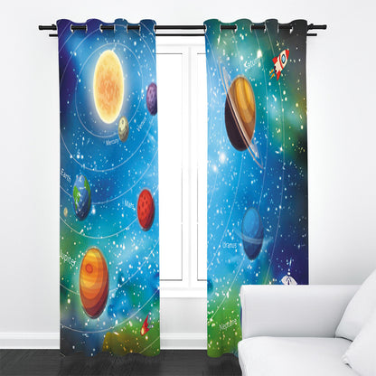 Curtains to map digital printed shading printing curtains Planet series manufacturers Sales