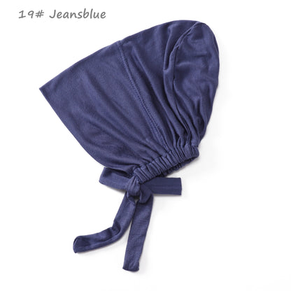 The new modal elastic elastic lace base hat tie rope solid color scarf can be adjusted for a generation