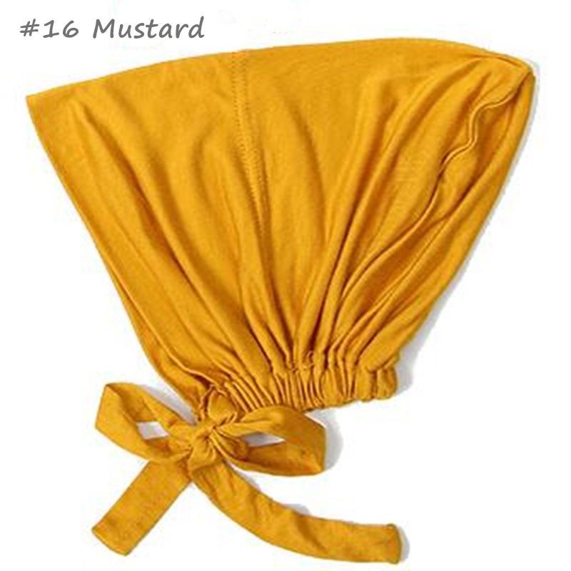 The new modal elastic elastic lace base hat tie rope solid color scarf can be adjusted for a generation