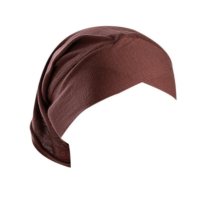 Cross-border new multi-color forehead cross cap fashion solid color mercerized cotton bottom scarf cap spot MSL4