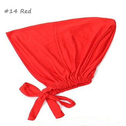 The new modal elastic elastic lace base hat tie rope solid color scarf can be adjusted for a generation