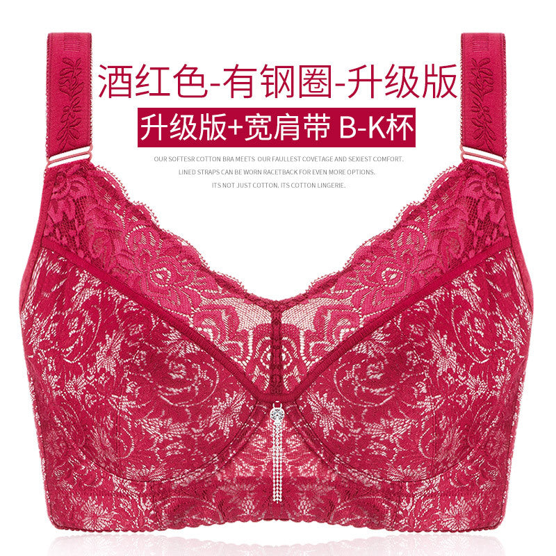 Factory wholesale large size bra fat mm thin section plus fertilizer to prevent anti-shake chest gathered hood cup underwear