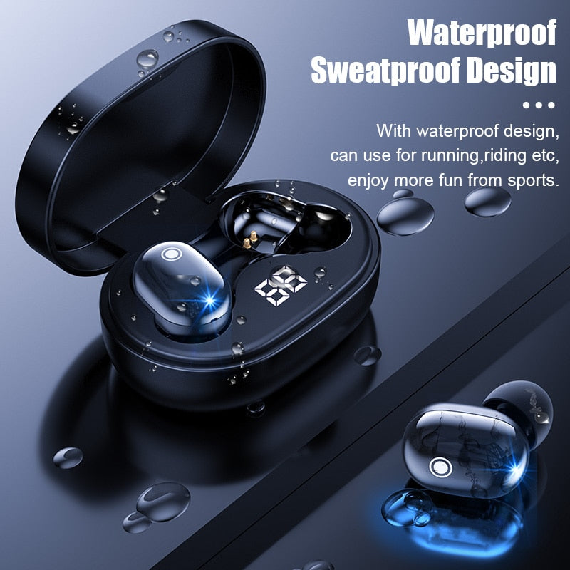 PJD A6S Plus TWS Wireless Bluetooth Headsets Earphones Stereo Headphones Sport Noise Cancelling Mini Earbuds for All Smart Phone