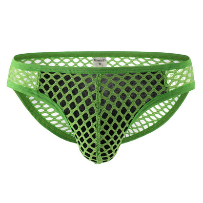 Brand Men Sexy Thongs Fishnet Gay Mesh Jockstrap Super Breathable Man Thong Transparent Penis Pouch Jocks Cueca