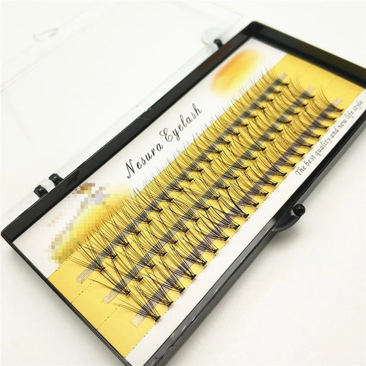 1box big capacity 60 bundles 6d 10D Eyelash Extensions 0.1mm Thickness true Mink Strip Eyelashes Individual Lashes Natural Style