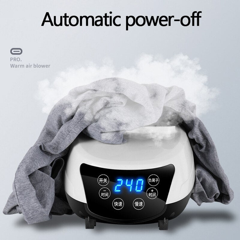 Negative ion Electric Clothes Dryer Portable Quickly Drying Clothes Shoes Electric Heater Dryer Machine Warm Air Remote Control