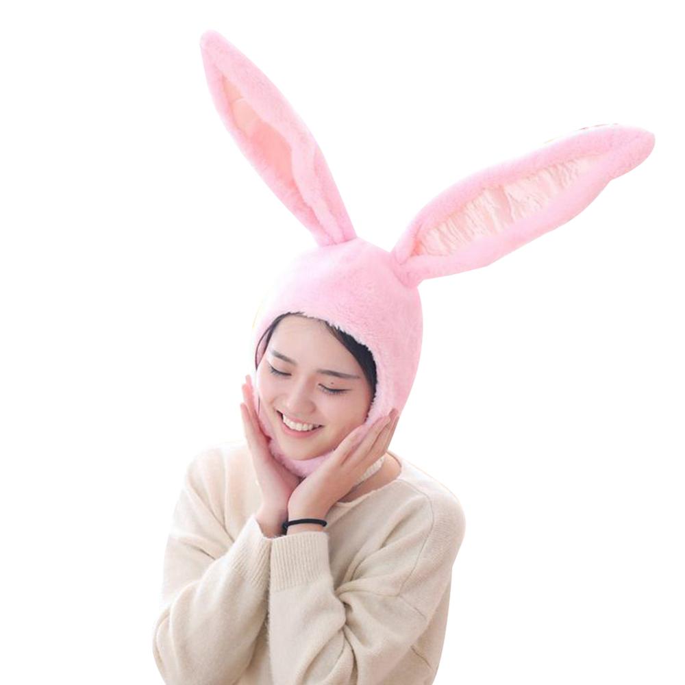 Cute Girls Hat Plush Rabbit Bunny Ears Hat Earflap Cap Head Warmer Photo Supplies Hat with earflaps bunny hat Headgear Hats