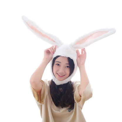 Cute Girls Hat Plush Rabbit Bunny Ears Hat Earflap Cap Head Warmer Photo Supplies Hat with earflaps bunny hat Headgear Hats