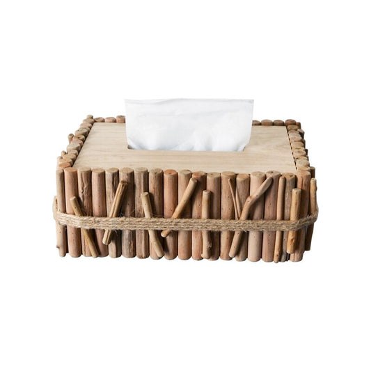 Square Wood Tissue Box Paper Storage Box Eco-Friendly Table Paper Towel Dispenser Paper Handkerchiefs