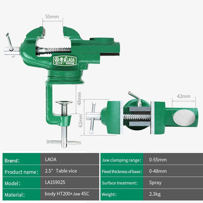 LAOA Table Vice Mini Clamp-on Bench vise Multifunctional Bench Screw With Large Anvil Hobby Clamp On Table Hand Tools