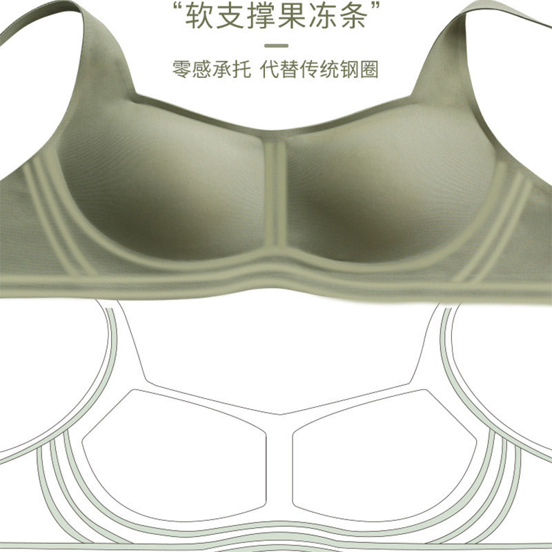 Jelly underwear method retro square collar girl no steel ring tube top summer thin section tube top latex text chest female