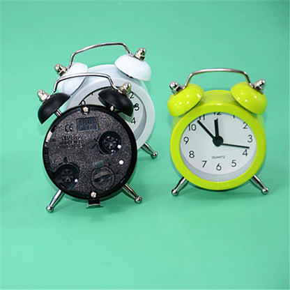 Manufacturers wholesale 1.5 inch metal bed small alarm clock mini digital pointer student desktop alarm clock gift