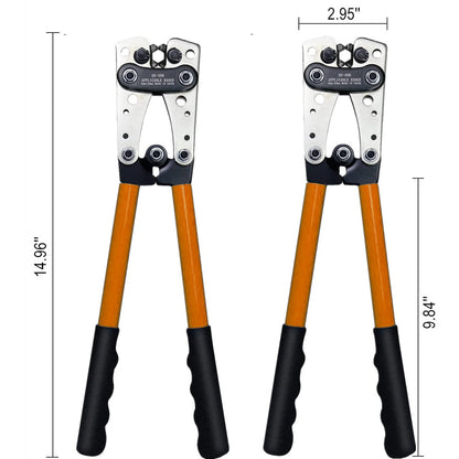 HX-50B Crimping Plier 6-50mm AWG 1-10 Car Auto Copper Ring Bare Cable Battery Terminals Lug Crimping Tool Cable Terminal Plier