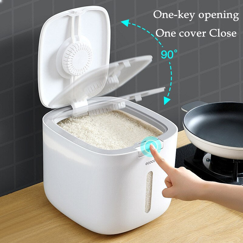 5/10KG Kitchen Collection Nano Bucket Insect-Proof Moisture-Proof Sealed Rice Cylinder Grain Dog Food Household Storage Rice Box