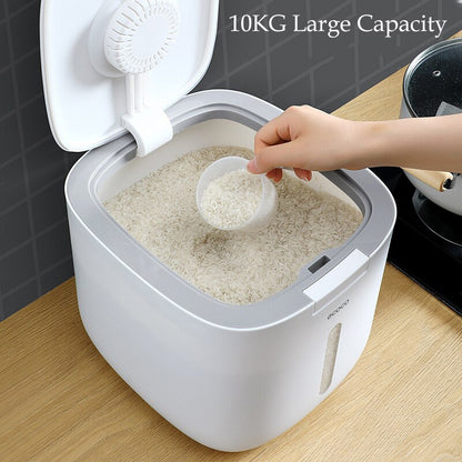 5/10KG Kitchen Collection Nano Bucket Insect-Proof Moisture-Proof Sealed Rice Cylinder Grain Dog Food Household Storage Rice Box