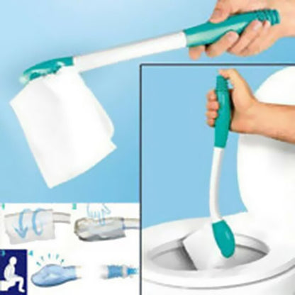 Pregnant women long arm butt wipe aid toilet paper holder arm extension wipe clamp paper towels to help the elderly and disabled