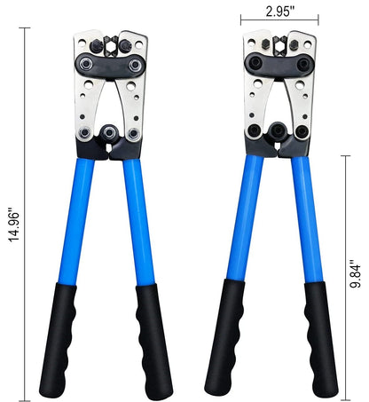 HX-50B Crimping Plier 6-50mm AWG 1-10 Car Auto Copper Ring Bare Cable Battery Terminals Lug Crimping Tool Cable Terminal Plier