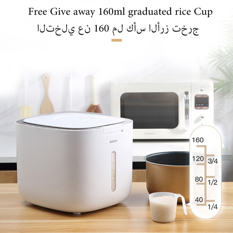 5/10KG Kitchen Collection Nano Bucket Insect-Proof Moisture-Proof Sealed Rice Cylinder Grain Dog Food Household Storage Rice Box