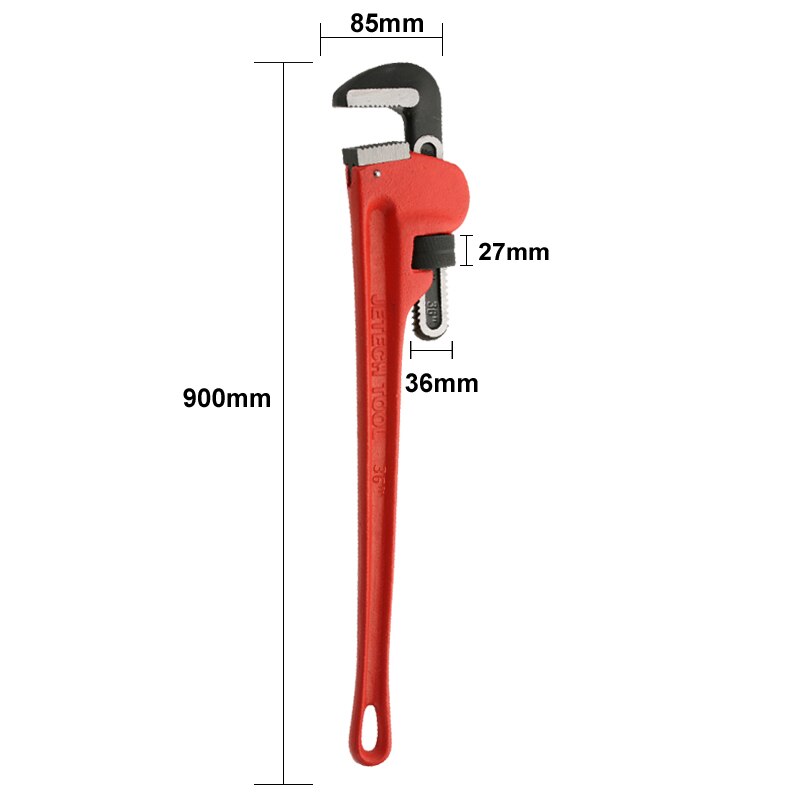 36 Inch Water Pipe Wrench Adjustable Plumbing Pliers Industrial Anti-Corrosion Rust Large Open Spanner Plumber Repair Tool